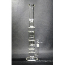 Double Honeycomb Splash Guard Hookah Glass Smoking Water Pipes (ES-GB-387)